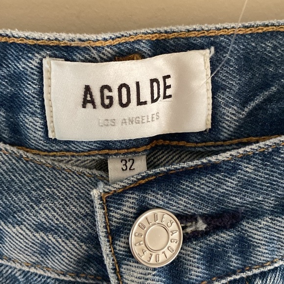 Agolde Parker Long Loose Fit Shorts - Picture 2 of 7